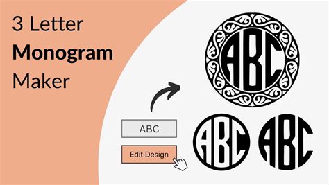 3 initial monogram generator free